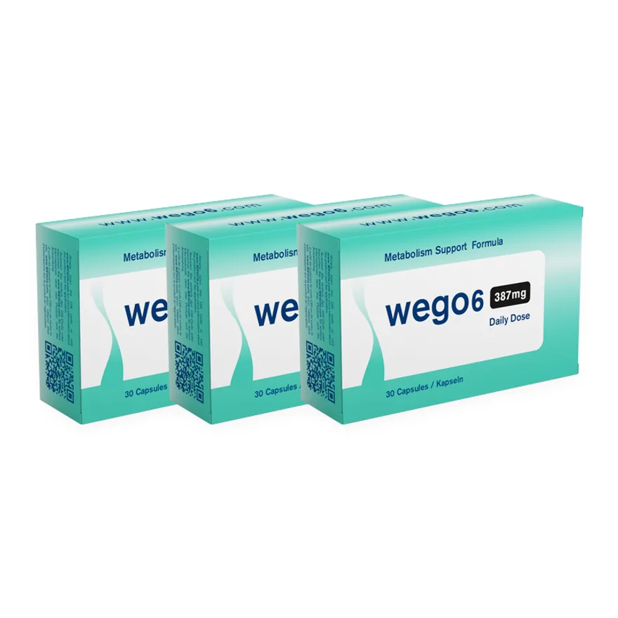 Wego6 W6 weight loss capsules boxes, Metabolism Support Formula, 30 capsules